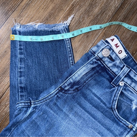 AMO Jeans Stix Crop Raw Hem Skinny Jeans - Picture 3 of 9